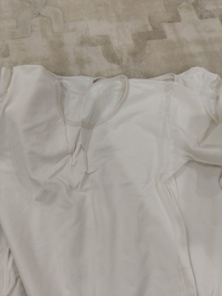 Beyaz Uzun Kollu kadın çıtçıtlı zıbın - Görsel 4