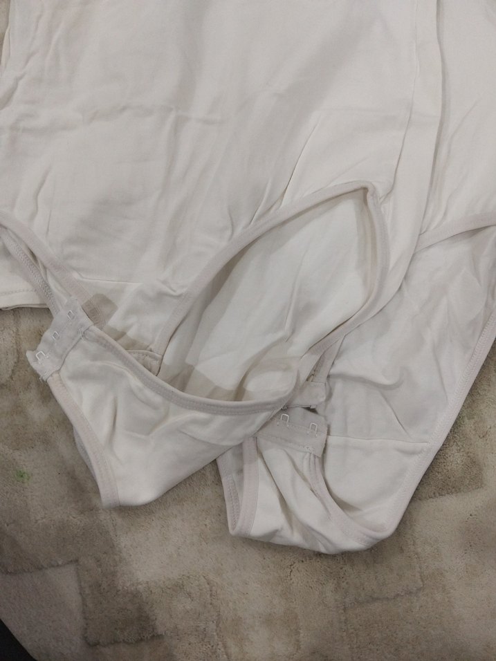 Beyaz Uzun Kollu kadın çıtçıtlı zıbın - Görsel 3