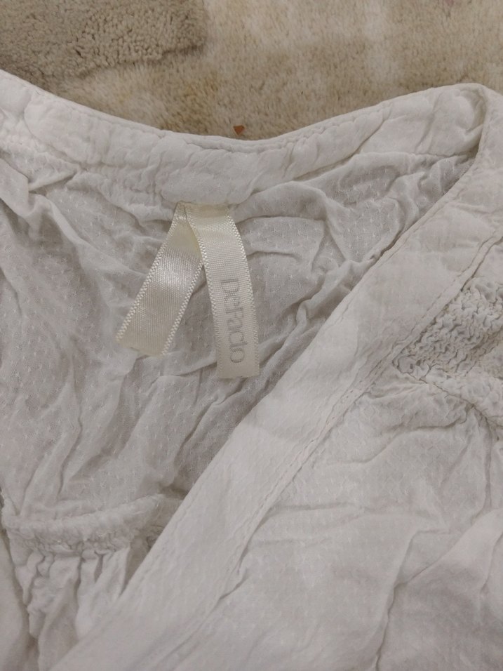 Düğmeli V Yaka Keten Kadın Gömlek - Görsel 2