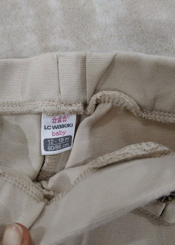 Düğmeli Bej Kız Tayt - Görsel 2