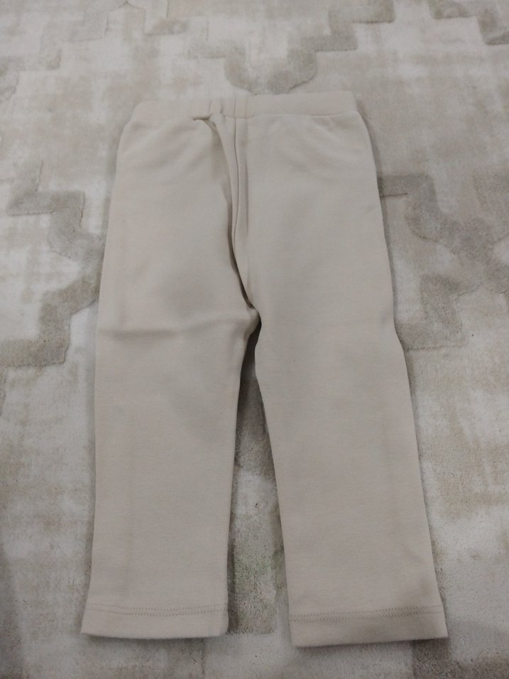 Düğmeli Bej Kız Tayt - Görsel 4