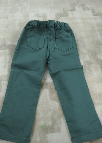 Düğmeli Yeşil kız Çocuk Pantolonu - Görsel 4