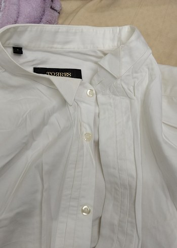Beyaz Kısa Kollu Erkek Keten Gömlek - Görsel 2
