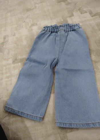 kız Bebek Gri Baskılı Bol Kesim Denim Pantolon - Görsel 4