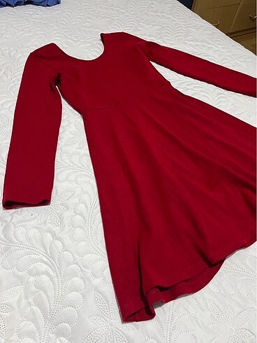 Kırmızı triko mini elbise&tunik - Görsel 2