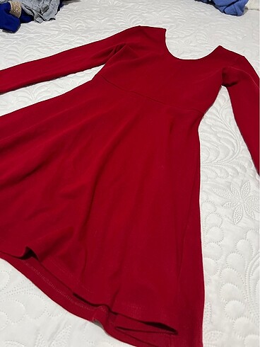 Kırmızı triko mini elbise&tunik - Görsel 3