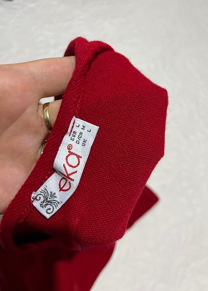 Kırmızı triko mini elbise&tunik - Görsel 4