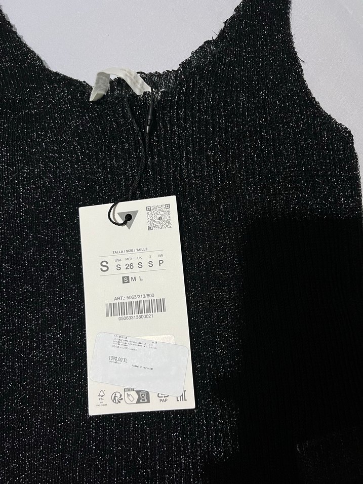 Zara Metalik full transparan bluz (yeni ve etiketli) - Görsel 3