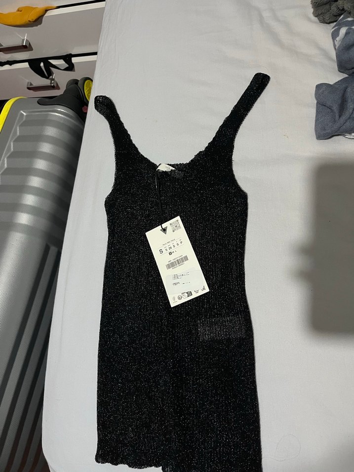 Zara Metalik full transparan bluz (yeni ve etiketli) - Görsel 5