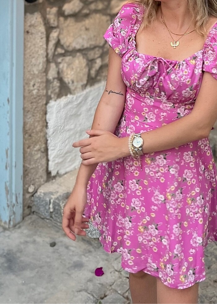 Çiçekli yazlık elbise #elbise - Görsel 3