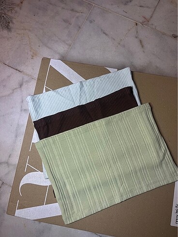 Üçlü straplez crop seti #crop