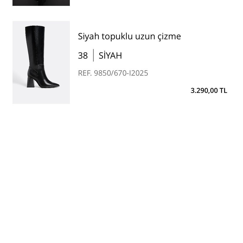 Stradivarius Siyah Topuklu Çizme - Görsel 2