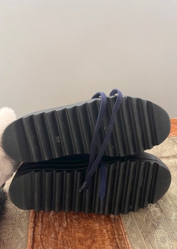 Lacivert Platform Topuklu Kadın Spor Ayakkabı - Görsel 4