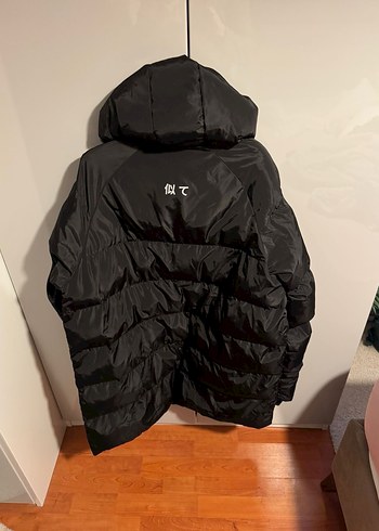 United4 marka erkek Siyah Midi Street Style Kış Montu - Görsel 2