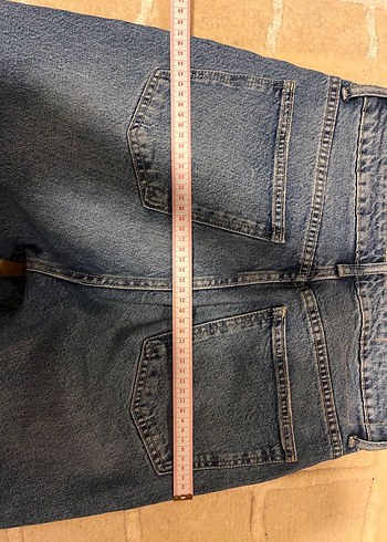 Zara Kadın Mavi Denim Normal Boy Rahat Kesim Jean - Görsel 7