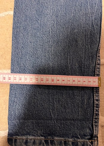 Zara Kadın Mavi Denim Normal Boy Rahat Kesim Jean - Görsel 6