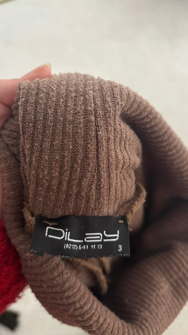 Kadın Kahverengi Uzun Triko Elbise - Görsel 3