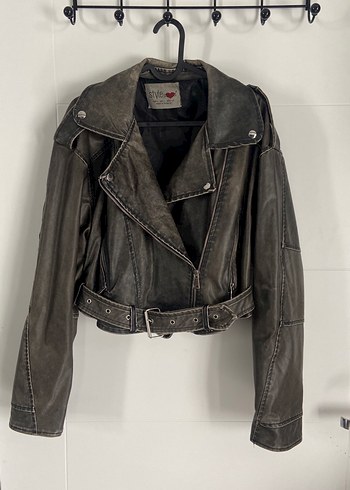 Diğer Biker Deri Kadın Ceket
