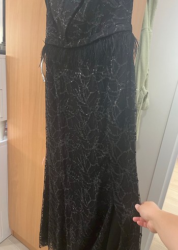 48 Beden siyah Renk Siyah V Yakalı Uzun Gotik Elbise