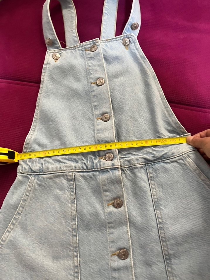 Kısa kot Salopet Etek - Görsel 5