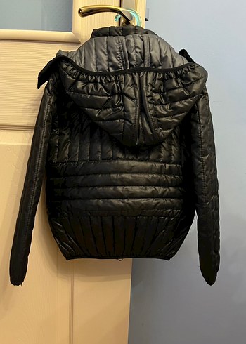 Erkekçocuk Siyah Fermuarlı Street Wear Mont - Görsel 2