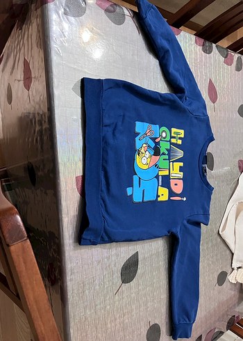 Erkek Çocuk Mavi Kral Şakir Baskılı Sweatshirt - Görsel 2