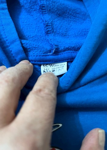 Erkek Çocuk Mavi Kapüşonlu Baskılı Sweatshirt - Görsel 3