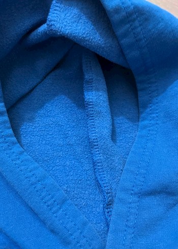 Erkek Çocuk Mavi Kapüşonlu Baskılı Sweatshirt - Görsel 6