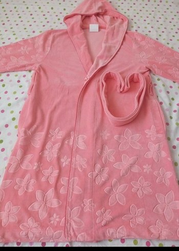 Nakışlı Pembe sabahlık - Görsel 3