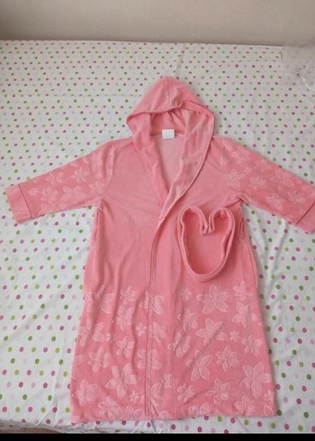 Nakışlı Pembe sabahlık - Görsel 4