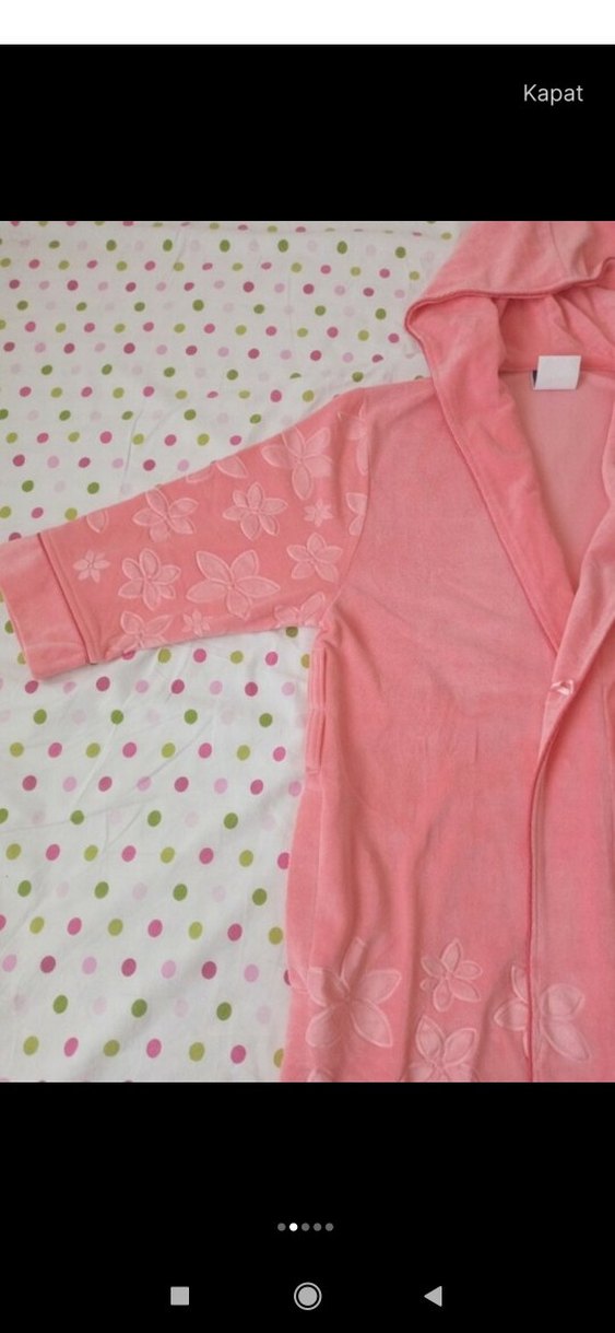 Nakışlı Pembe sabahlık - Görsel 2