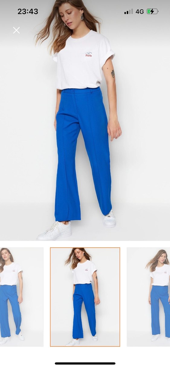 Mavi Salaş Kesim  Denim Pantolon - Görsel 2