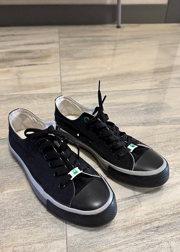 Siyah Benetton Converse - Görsel 2