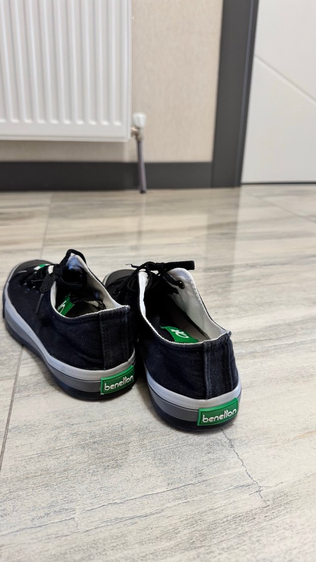 Siyah Benetton Converse - Görsel 3