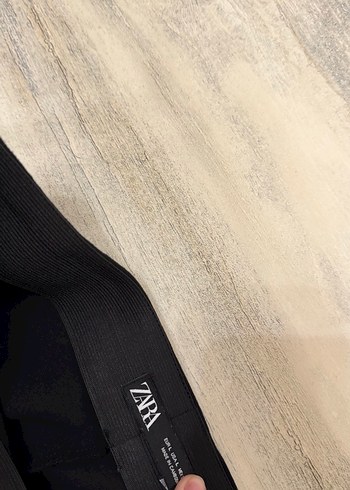 Zara Kadın Siyah kenarları taşlı Tayt - Görsel 2