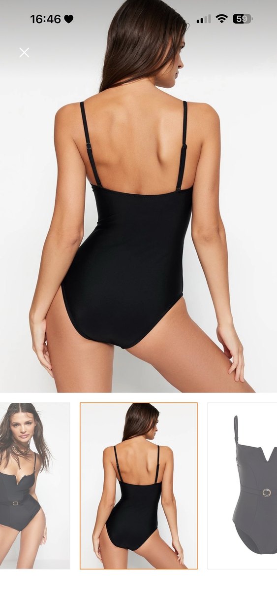 Siyah Kemerli Strappy Mayo - Görsel 4