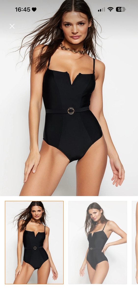 Siyah Kemerli Strappy Mayo - Görsel 2