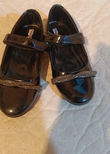 Kız Çocuk Siyah Rugan Tokalı Babet Ayakkabı - Görsel 5