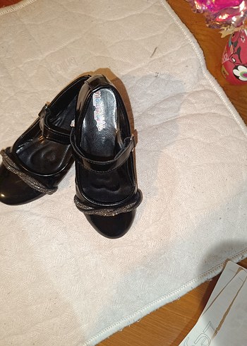 Kız Çocuk Siyah Rugan Tokalı Babet Ayakkabı - Görsel 4