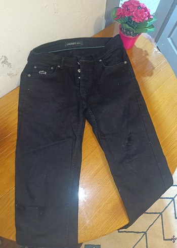 Lacoste Siyah Düğmeli Erkek Kot Pantolon - Görsel 4