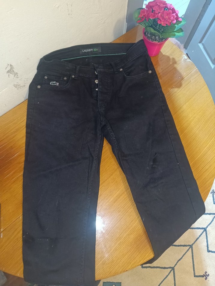 Lacoste Siyah Düğmeli Erkek Kot Pantolon - Görsel 4