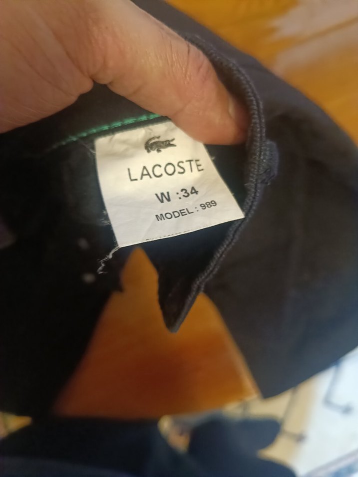 Lacoste Siyah Düğmeli Erkek Kot Pantolon - Görsel 3