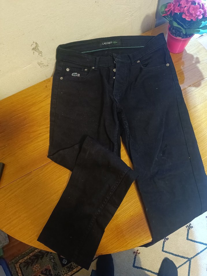 Lacoste Siyah Düğmeli Erkek Kot Pantolon - Görsel 2