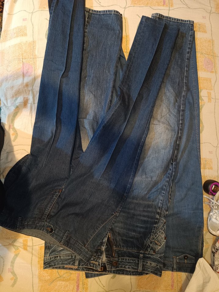 Erkek Kemerli Lacivert Denim Midi Pantolon - Görsel 5