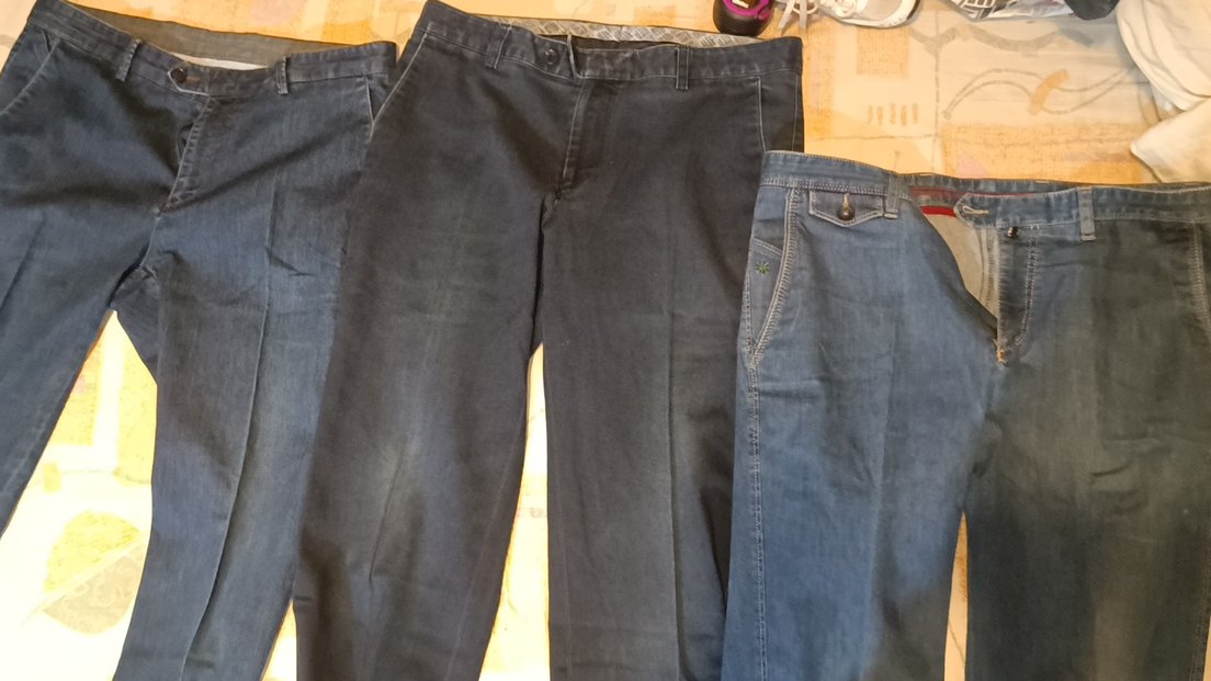 Erkek Kemerli Lacivert Denim Midi Pantolon - Görsel 3