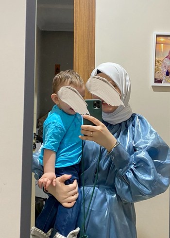 m Beden mavi Renk Manuka / Uzun Kollu Salaş Şık Bluz