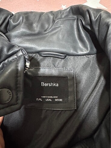 l Beden bershka suni deri şişme mont