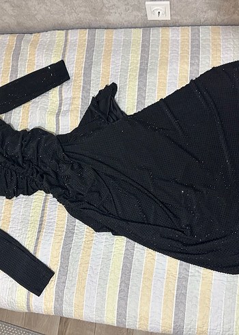 SİYAH TAŞLI UZUN KOLLU ELBİSE CENGİZ AKTÜRK - Görsel 3