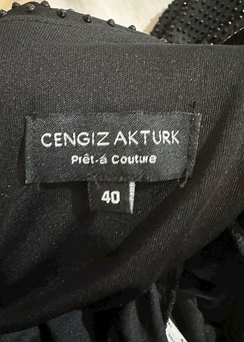 SİYAH TAŞLI UZUN KOLLU ELBİSE CENGİZ AKTÜRK - Görsel 4