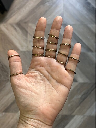 Beden Ruby taşlı vintage pirinç yüzükler